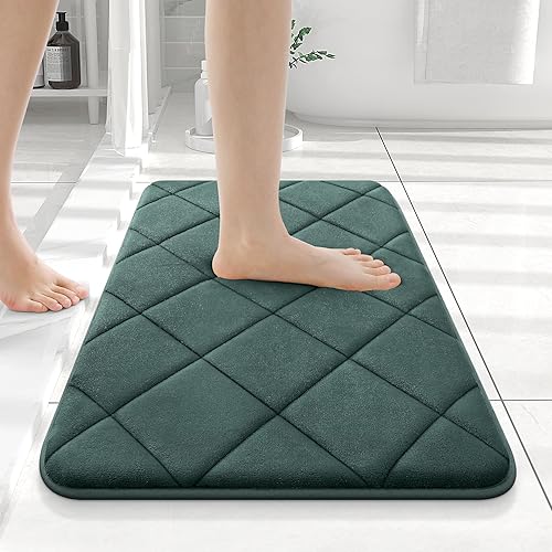 Miniatura 160 de OLANLY Tapete de baño de espuma viscoelástica de 24 x 16 pulgadas, ultra suave y absorbente, lavable a máquina, cómodo tapete de baño para suelo de