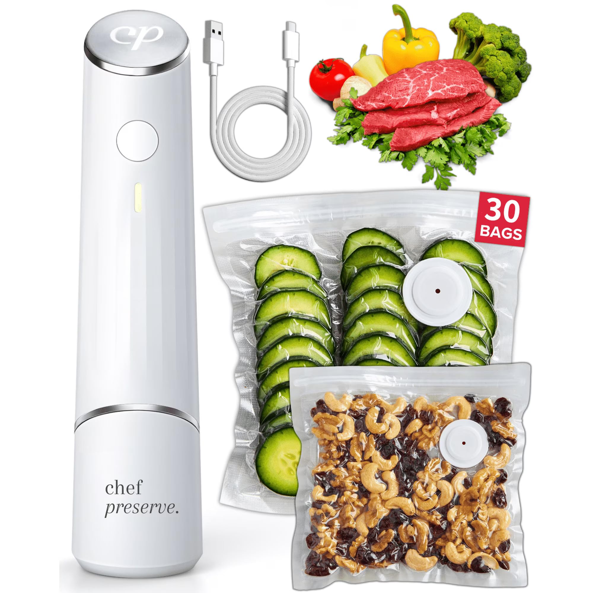 Chef Preserve Compact Handheld Vacuum Sealer