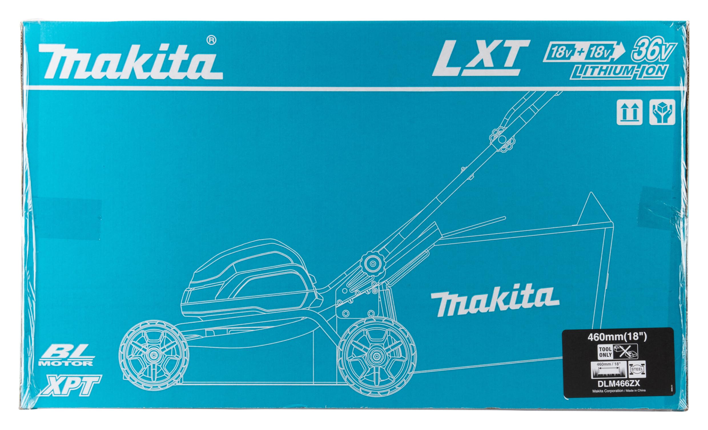 Makita DLM466Z Akku-Rasenmäher, 2X 18V (ohne Akku, ohne Ladegerät)