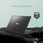 Ordinateur portable ASUS Chromebook, Écran HD de 11,6 po, MediaTek Kompanio 520, 4 Go RAM, 64 Go de stockage, Clavier résistant aux éclaboussures, Caméra HD avec obturateur de confidentialité, Protection antimicrobienne, ChromeOS, CZ1104CM2A-AS01-CB