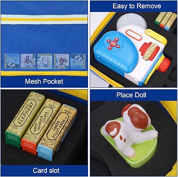 MGZNMTY Storage Case Compatible with Little Tikes Story Dream Machine Books for Kids, Storybook Projector Audio Play and Character Collection Toddler Toys Gifts Travel Box (Only Case) (Blue)