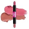 NYX PROFESSIONAL MAKEUP Wonder Stick Blush مع حمض الهيالورونيك المرطب ، كريم أحمر الخدود ثنائي النهاية - الخوخ الخفيف & أمبير ؛ طفل وردي