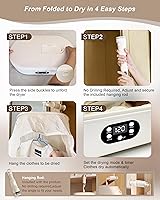 Vista 9 de Secadora de ropa portátil de flujo de aire de abajo hacia arriba: secado uniforme, sin deformación, seca completamente mangas y dobladillos