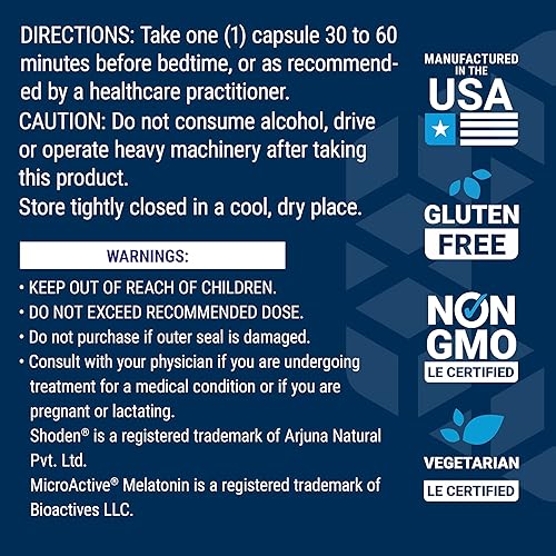 Miniatura 7 de Life Extension Descansa y renueva: para una noche de sueño refrescante y reparadora, sin gluten, sin OMG, vegetariano, 30 cápsulas vegetarianas