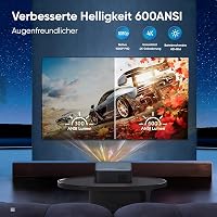 Puxinat AK-71 Natív 1080P WiFi6 Projektor - Elektromos Fókusz, 600ANSI, Kétirányú Bluetooth 5.2, 300" Vetítés, Okostelefon/Laptop/Konzol Kom 2
