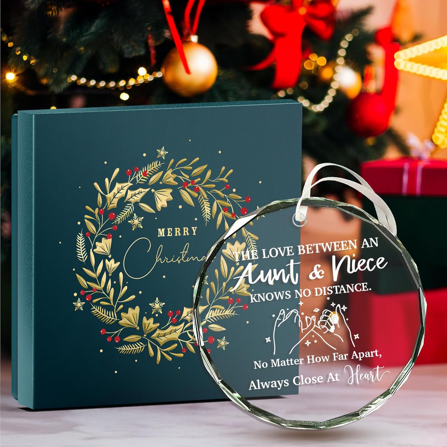 Gifts for Aunts from Niece - Unique Aunt and Niece Christmas Ornaments, for Aunt and Niece Christmas, Ideal for Holiday Season and Special Auntie Gift for Women