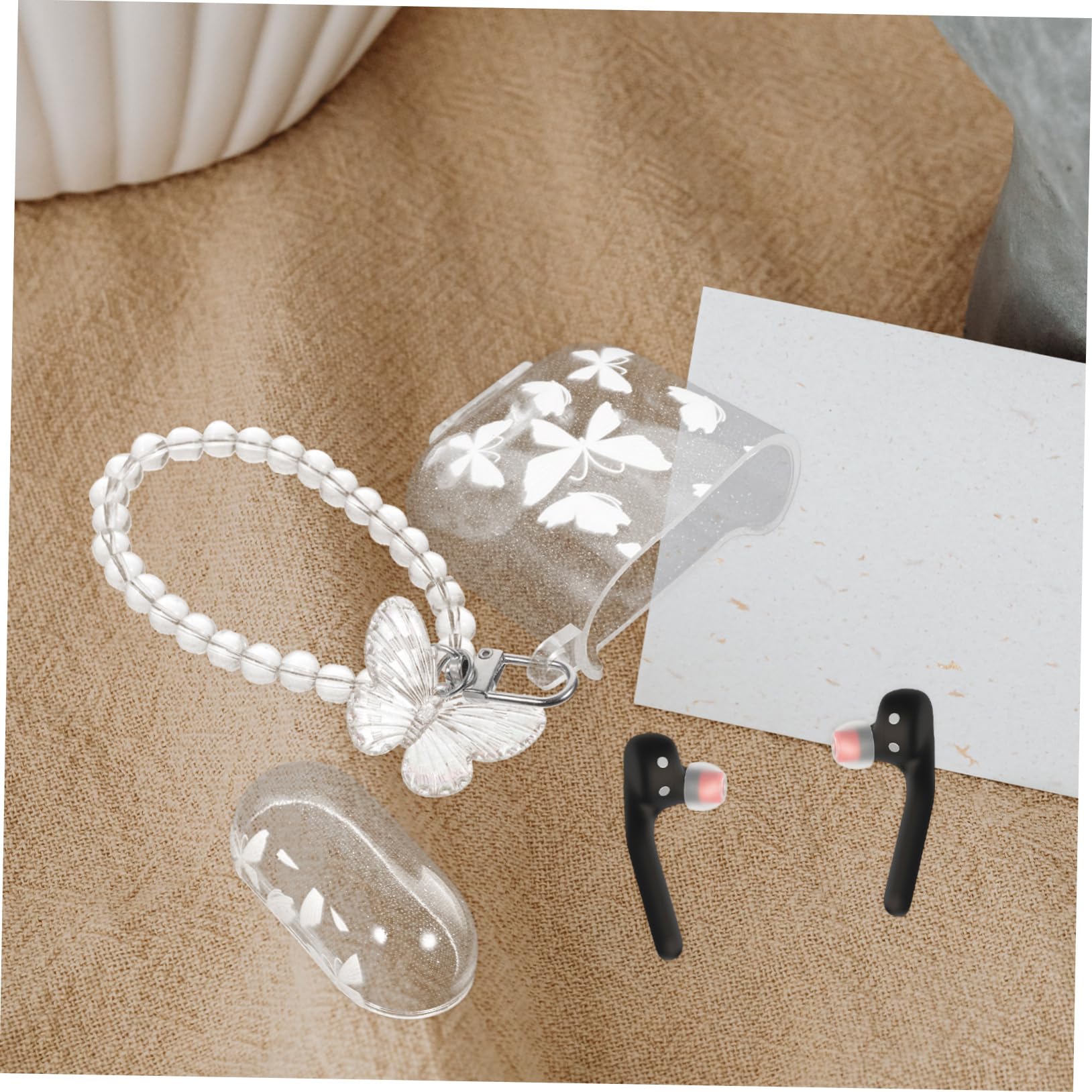 OSALADI 5piezas Funda De Protección para Auriculares con Cadena De Cuentas Estuche Compatible con y Diseño Único y Adorable Ligero y Resistente Caídas
