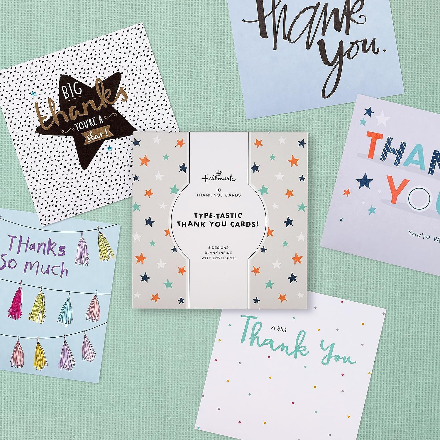Hallmark Thank You Cards - Multipack of 20 in 4 Fun Designs