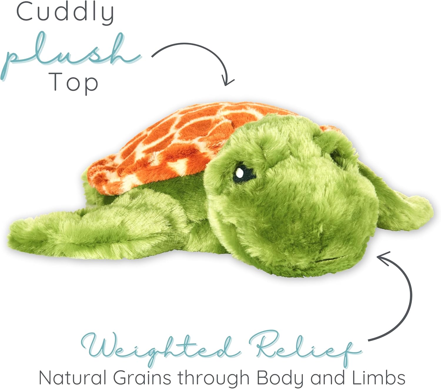 Tyson Turtle - Microwavable & Weighted Plush Stuffed Animal - Heated Plushie for Warmth - Cute, Soft, Cozy Toy for Adults & Children (Boys, Girls, & Toddlers) by Warm Pals