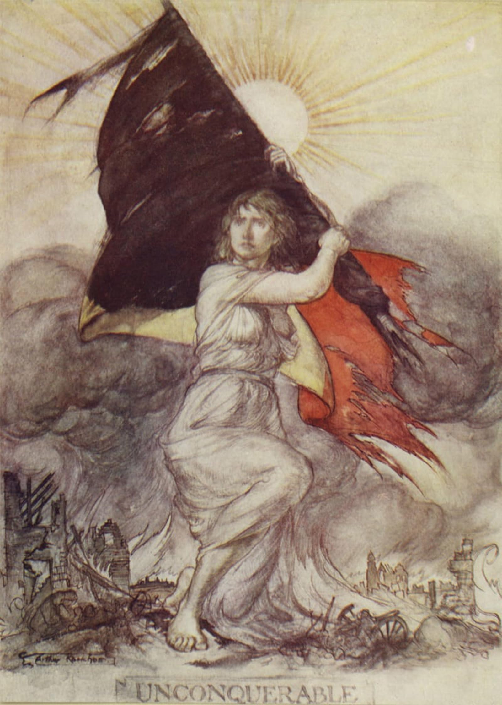 Serendipitp No Frame Vintage Picture Print On Canvas Wall Art Poster Unconquerable By Arthur Rackham Artwork Print Poster For Wall Decor 60X90cm