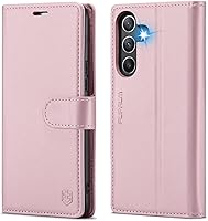 Vista 10 de Funda tipo cartera para Samsung Galaxy A54, con bloqueo RFID, soporte para tarjetas de crédito, de piel sintética, función atril, funda protectora a