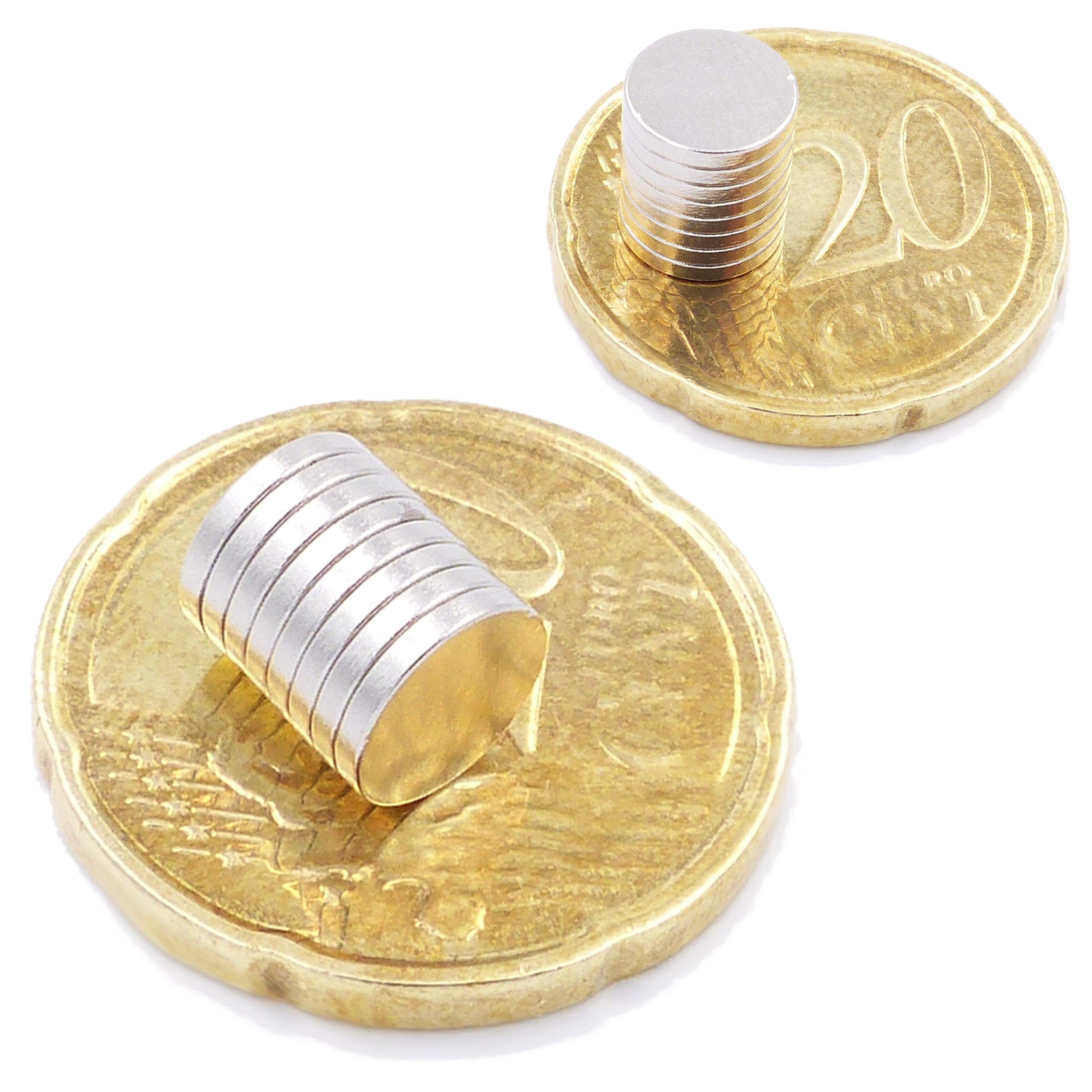 Brudazon | 10 Mini Magneti Dischi da 5x1mm | Grado Magnetico N52