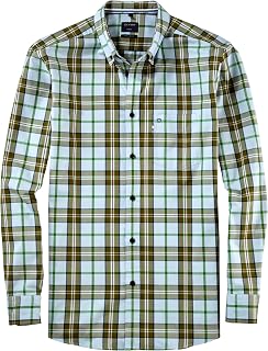 OLYMP Herren Freizeithemd Langarm Casual,Kariert,Regular fit,Button-Down-Kragen
