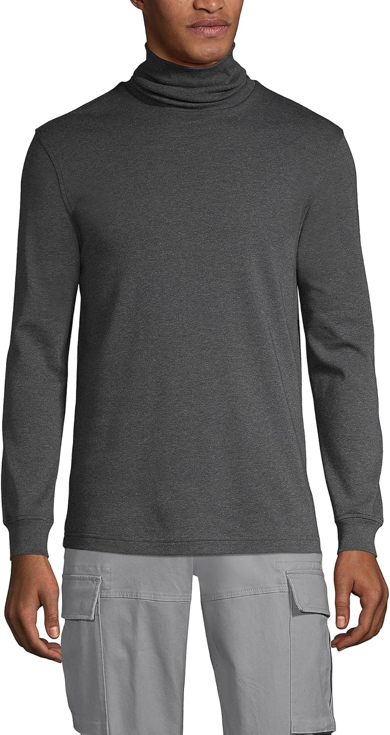 Lands' End Men's American-Grown Supima Cotton Turtleneck Shirt