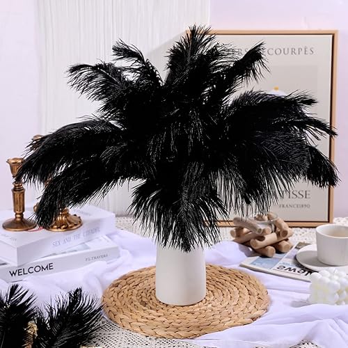 Miniatura 7 de 150 plumas de avestruz naturales para centros de mesa de 12-14 pulgadas 118-138in 10-12 pulgadas 98-118in 8-10 pulgadas 79-98in para centros de mesa