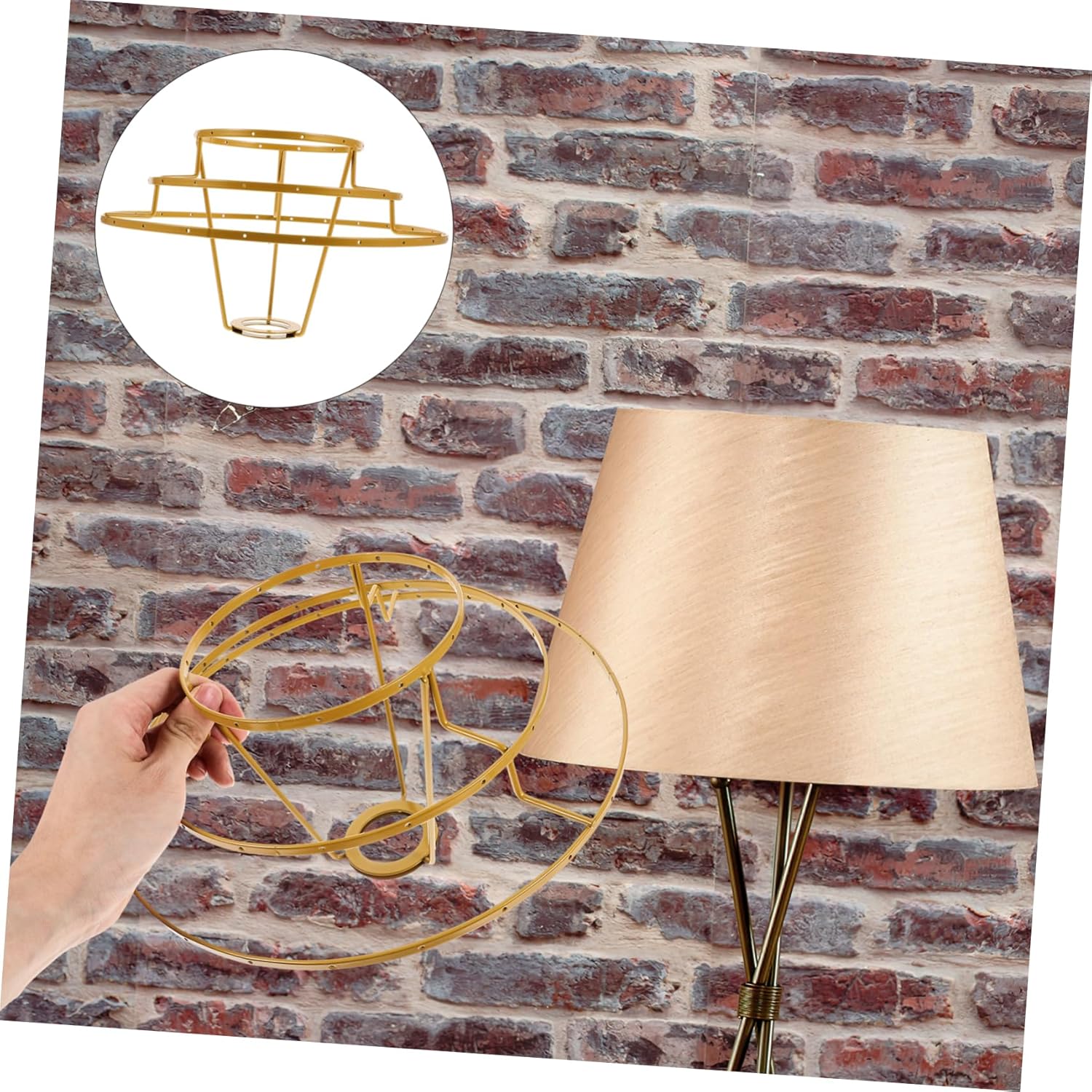 Homoyoyo Metal Ring Support Diy Pendant Light Shade Frame Lampshade Holder for Diy Projects