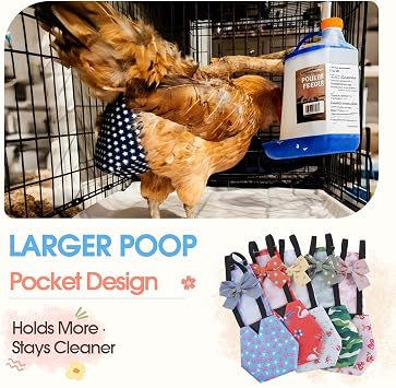 QBLEEV Duck Diapers for Pekin Ducks & Chickens, Reusable Indoor Poultry
