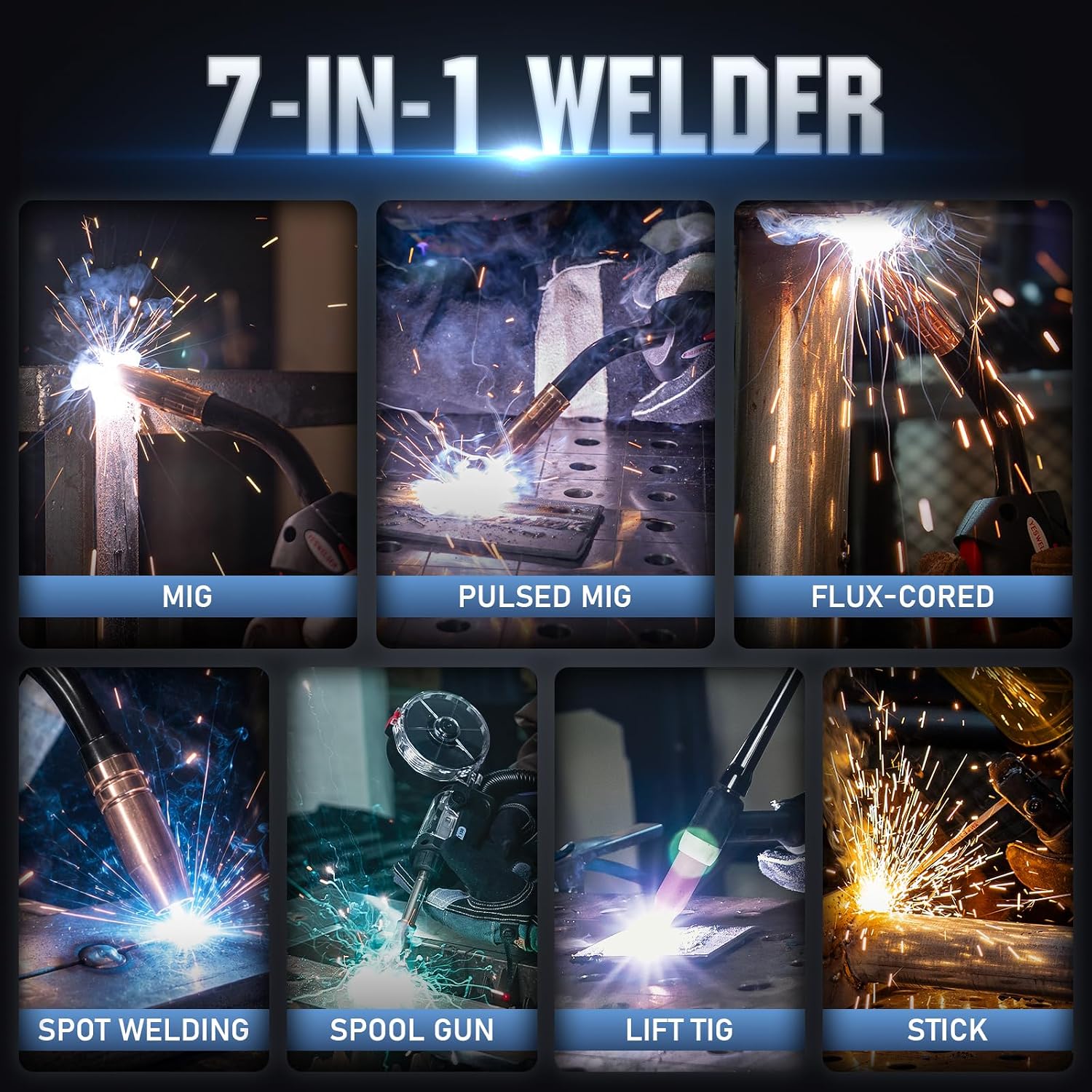YESWELDER Firstess SP200 MIG Welder, MIG/Pulsed MIG/Flux Core/Spot Welding/Lift TIG/Stick/Spool Gun Compatible | clear LCD screen, 110V/220V dual voltage, aluminum weldable easy setup, auto repair, DIY jobs, metalworking‼️missing pieces‼️