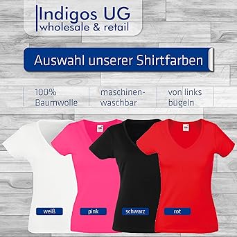 INDIGOS UG T-shirt Donna Scozia - 100% Cotone - Divertente Scritta Per Feste E Tempo Libero