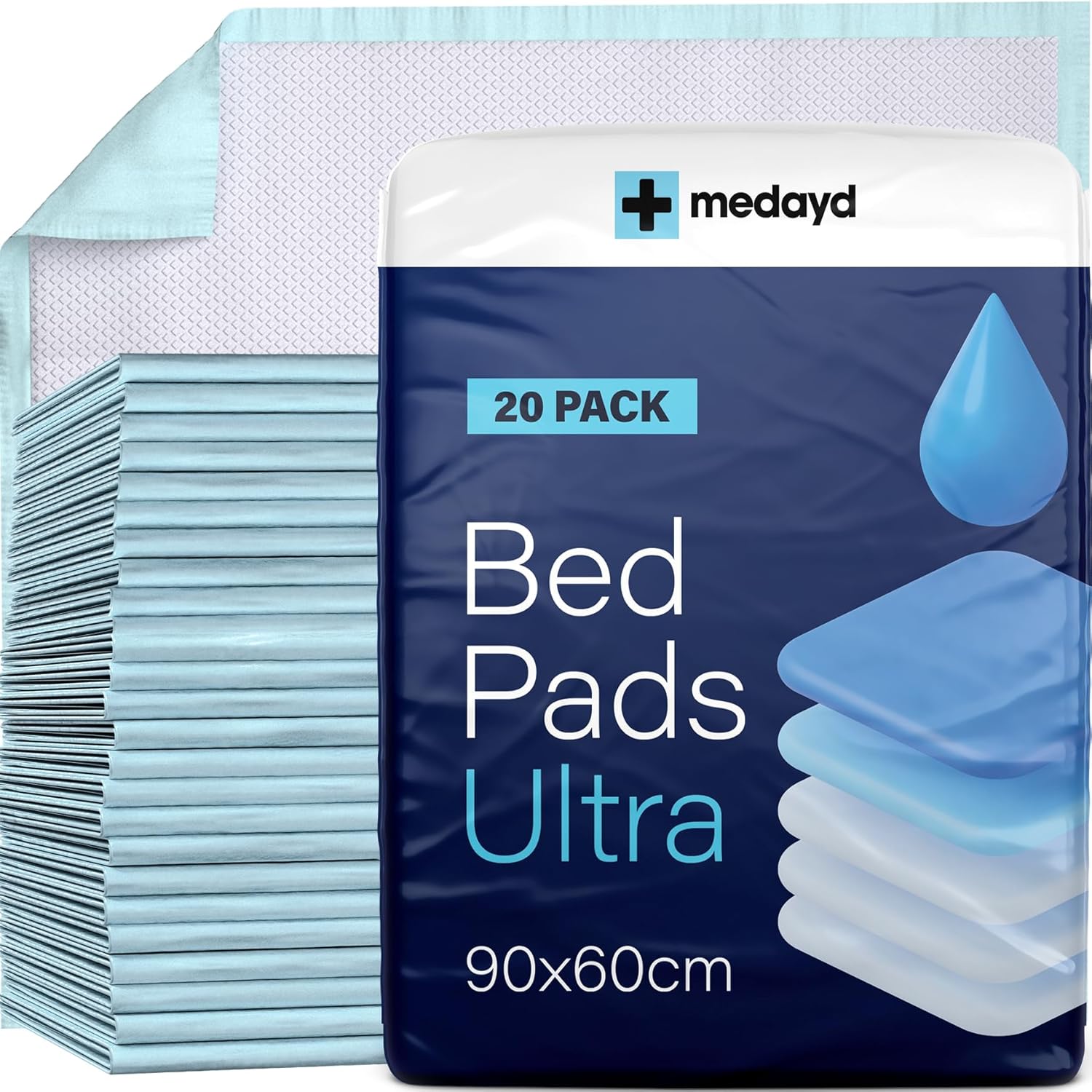 Drylife Disposable Incontinence Bed Pads - 60cm X 90cm - 1400ml (8