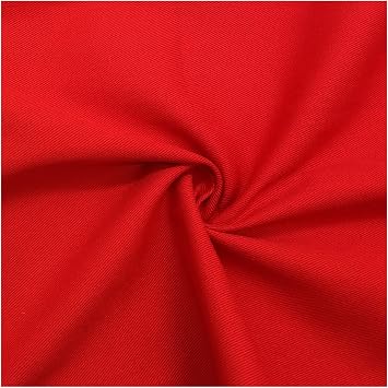 100% cotton denim fabric handicraft denim DIY clothes fabric shirt clothing material clothing dress width 1.5m sold by meter Color Red