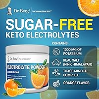 Vista 7 de Dr. Berg Zero Sugar Hydration Keto Electrolyte Powder - Mejorado con 1000 mg de potasio y sal rosa real del Himalaya (no sal de mesa) - Suplemento