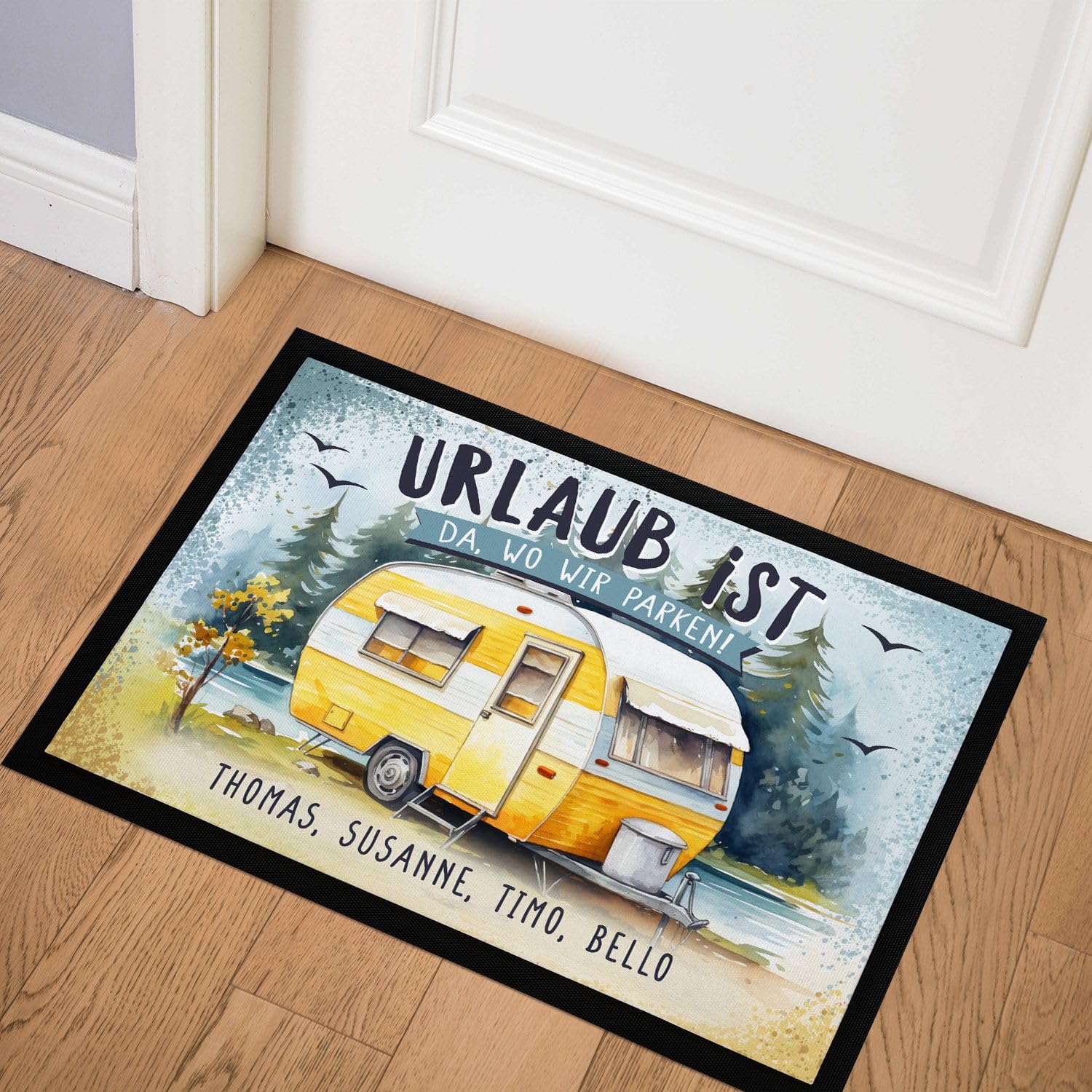 Zuhause Ist Da Wo Wir Parken Fußmatte Camping Wohnwagen