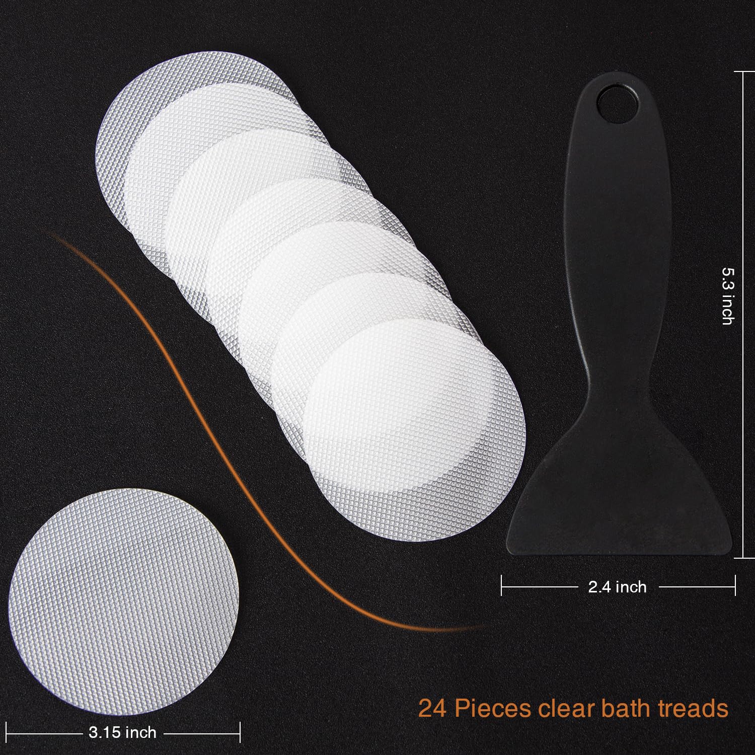 TDDL 30 stuks antislipstickers, douchestrips, badveiligheidsstrips, transparant, zelfklevend, antislip, stickers voor badkuipen, douches, traptreden