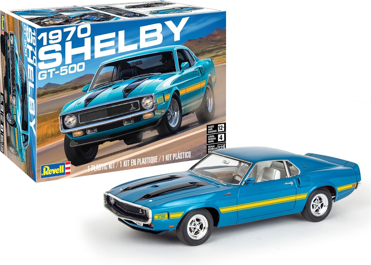 Revell 14563 1970 Shelby GT-500 1:25 Scale 112-Piece Skill Level 4 Model Building Kit