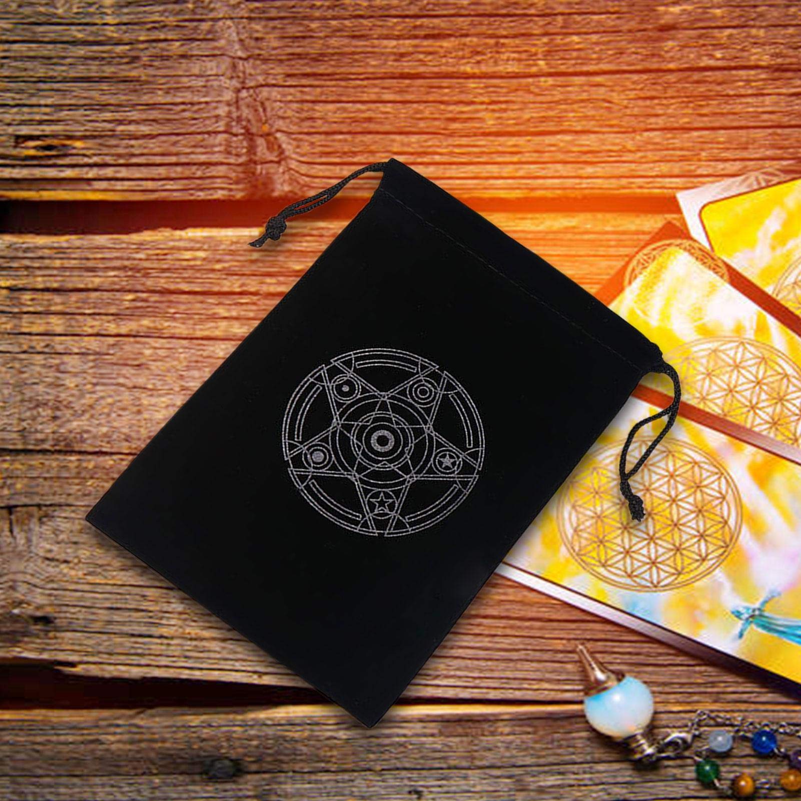 Purple -Velours pentagramme Tarot sac de rangement jeu de société carte Purple -Velours pentagramme Tarot sac de rangement jeu de société carte