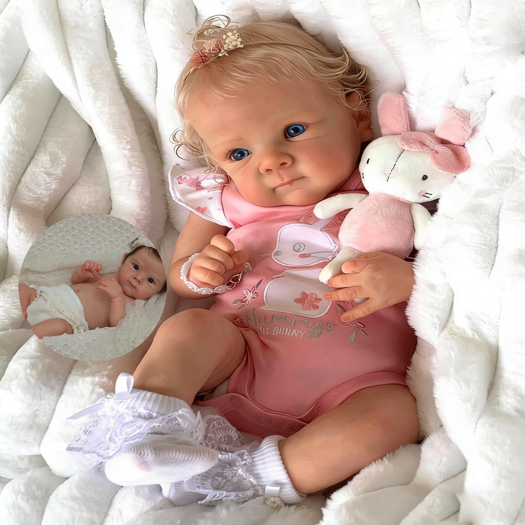 Anano Reborn Baby Dolls Vinyl Full Body-18 In Full Vinyl Babys Doll, Real Life Babys Reborn Dolls, Anatomically Correct Girl Washable Lifelike Babies With Accessories — image 1