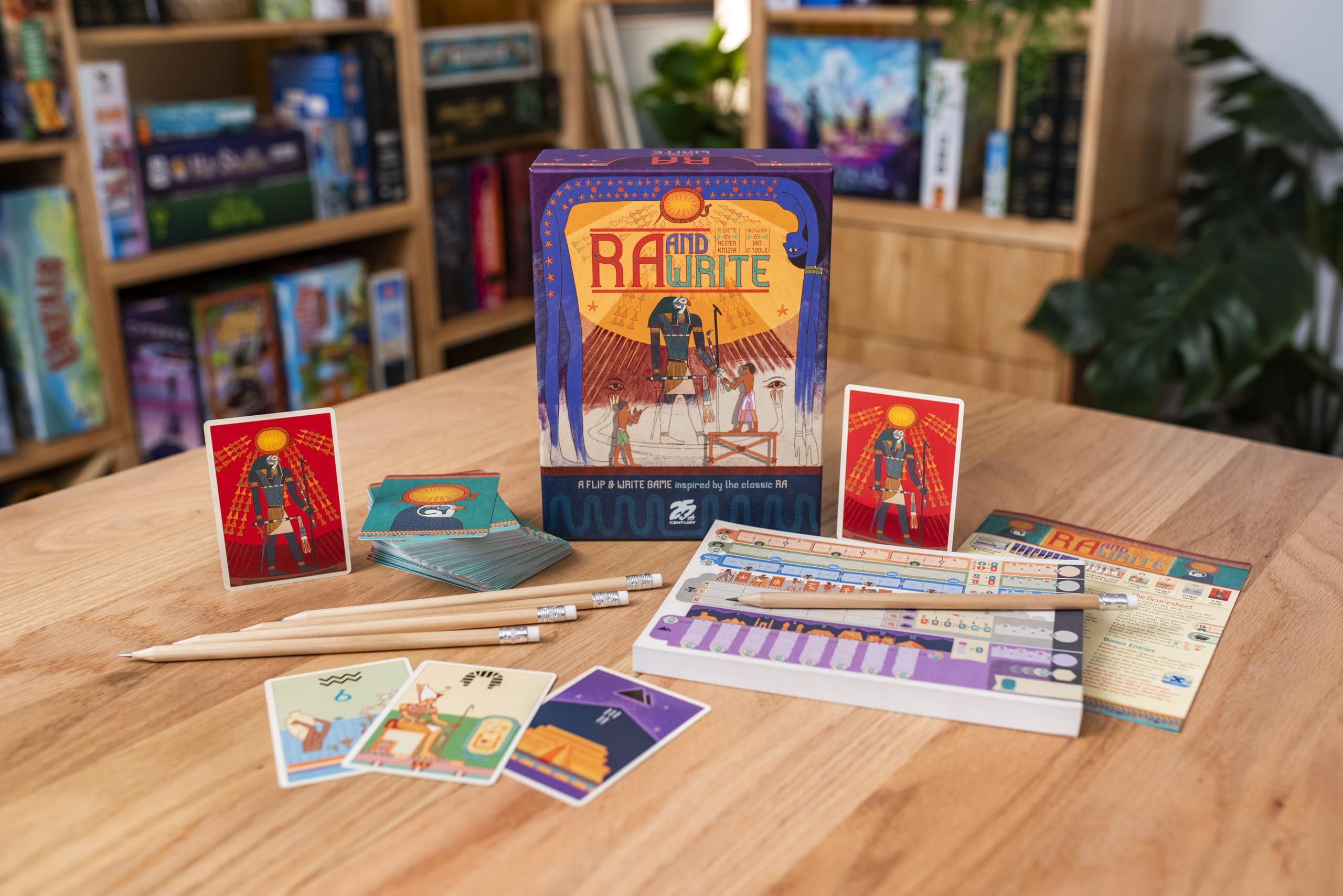 Ra and Write - Jeu de stratégie Flip-and-Write par Reiner Knizia & 25th Century Games | À partir de 12 Ans | 2 à 5 Joueurs | 30 à 45 Minutes