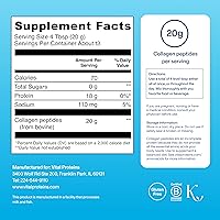 Vista 6 de Vital Proteins Péptidos de colágeno en polvo, promueve la salud del cabello, las uñas, la piel, los huesos y las articulaciones, sin sabor 9.33 onzas