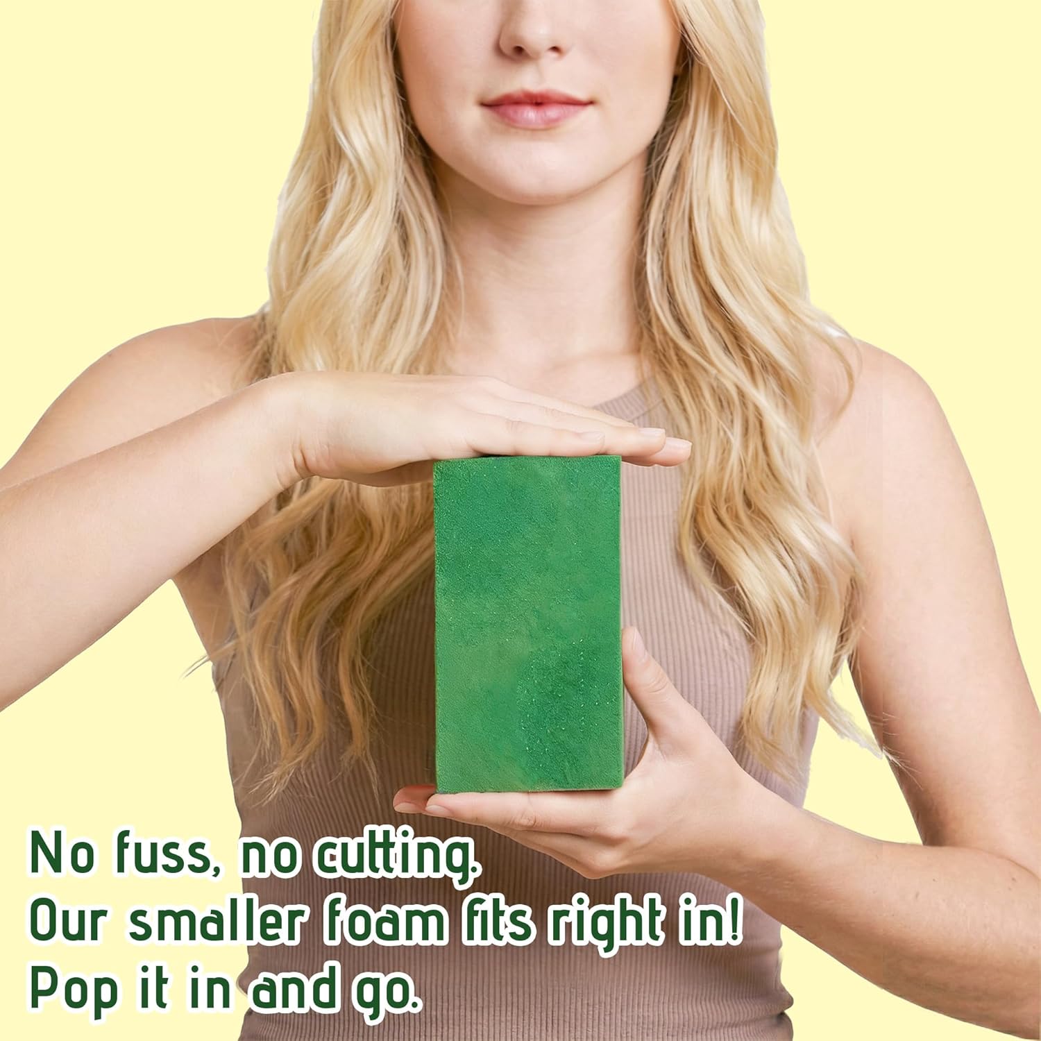 Floral Foam Blocks, Green Plant Foam,Wet & Dry Flower Foam for Fresh and Artificial Flowers,Florist Styrofoam Flower Arrangements Supplies, Decorations for Wedding, Birthdays and Garden (10)