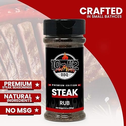Miniatura 3 de Condimento para Bistec de Barbacoa 10-42 SIN MSG, 0 Calorías  Condimento Seco para Carne y Sazonadores para Asar a la Parrilla, Res y Cerdo  Asa los