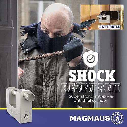 Miniatura 4 de RTL80 blindado Candado de alta seguridad  Cerradura de contenedor resistente con espacio de grillete de 0.74 pulgadas y perno de 0.39 pulgadas de