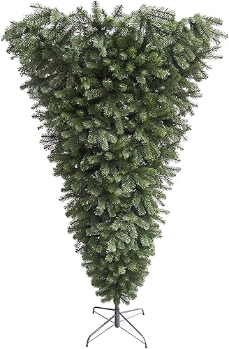 Northlight Árbol de Navidad artificial mediano de abeto al revés de 7.5 x 60 pulgadas, sin iluminación