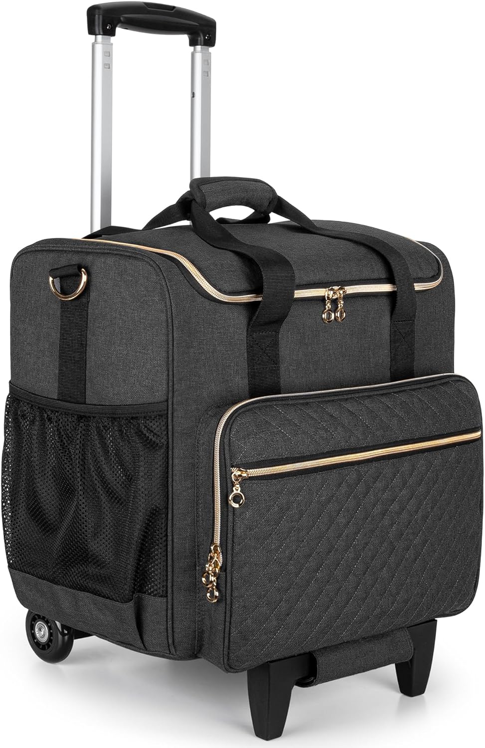 LUXJA Rolling Teacher Bag with Laptop Compartment and Detachable Dolly, Multifunctional Rolling Teacher Tote Bag (Patent Pending), Black - Image 8