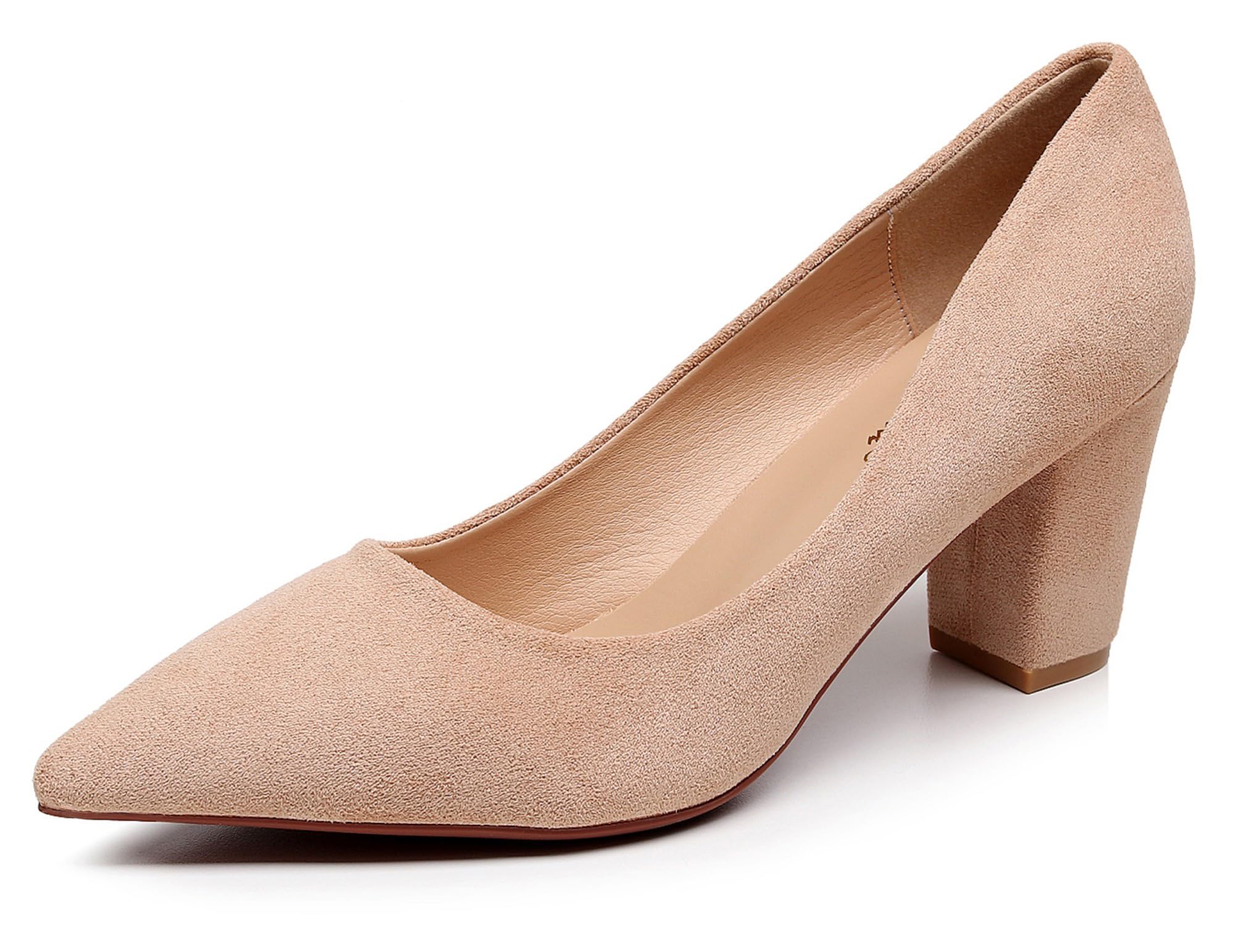 VenusCelia Women's Lewin Pump Chunky Heel Shoe