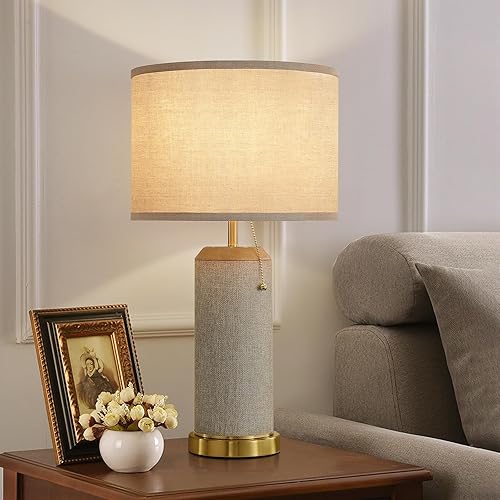 Miniatura 6 de KAISITE Juego de 2 lámparas de mesita de noche estilo bohemio de 22.4 pulgadas para dormitorio, sala de estar, lámpara de mesa auxiliar vintage con