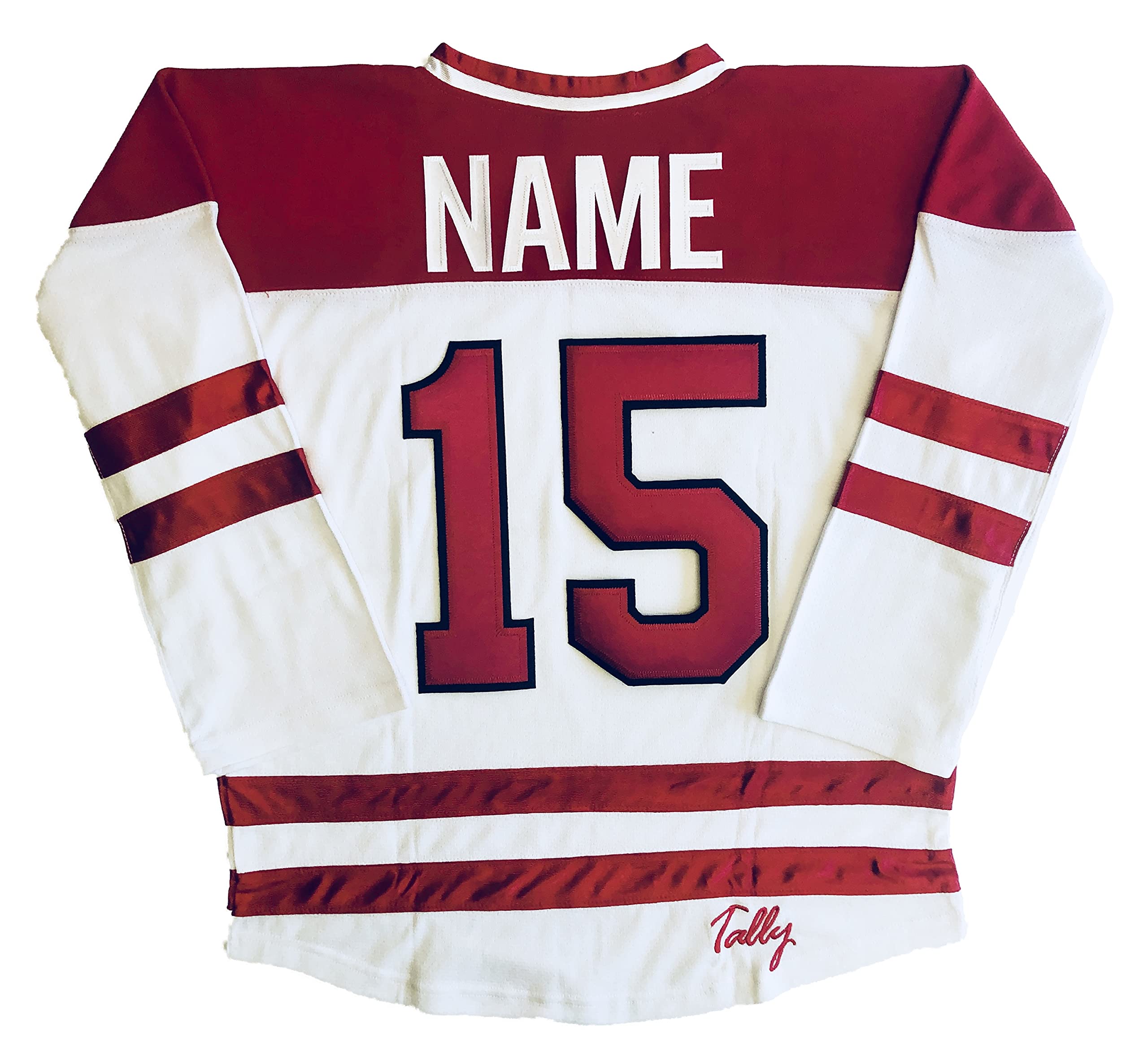 Tally CCCP Hockey Jerseys - We Customize with Your Name and Number (White, Adult Medium)
