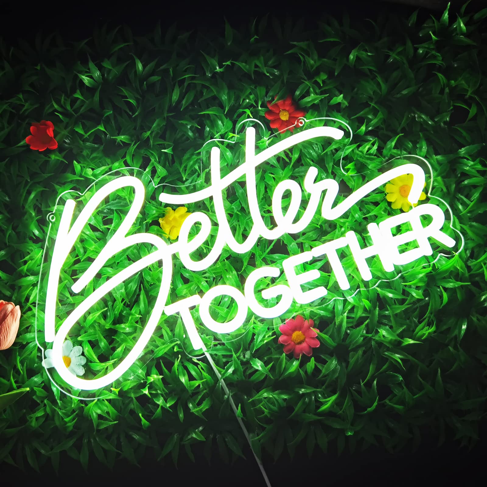 Besseres Neonschild, dimmbare, weiße LED Neon Wanddekoration, für Geburtstagsparty Dekoration, Feiertagsfeiern, Hochzeitshäuser, Weihnachten, USB angetrieben (5V, 15.7.9 Zoll)