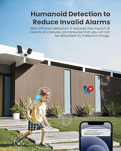 Miniatura 4 de FOAOOD Cámara de seguridad inalámbrica al aire libre con cámaras de panel solar para seguridad del hogar, cámara interior con visión nocturna a