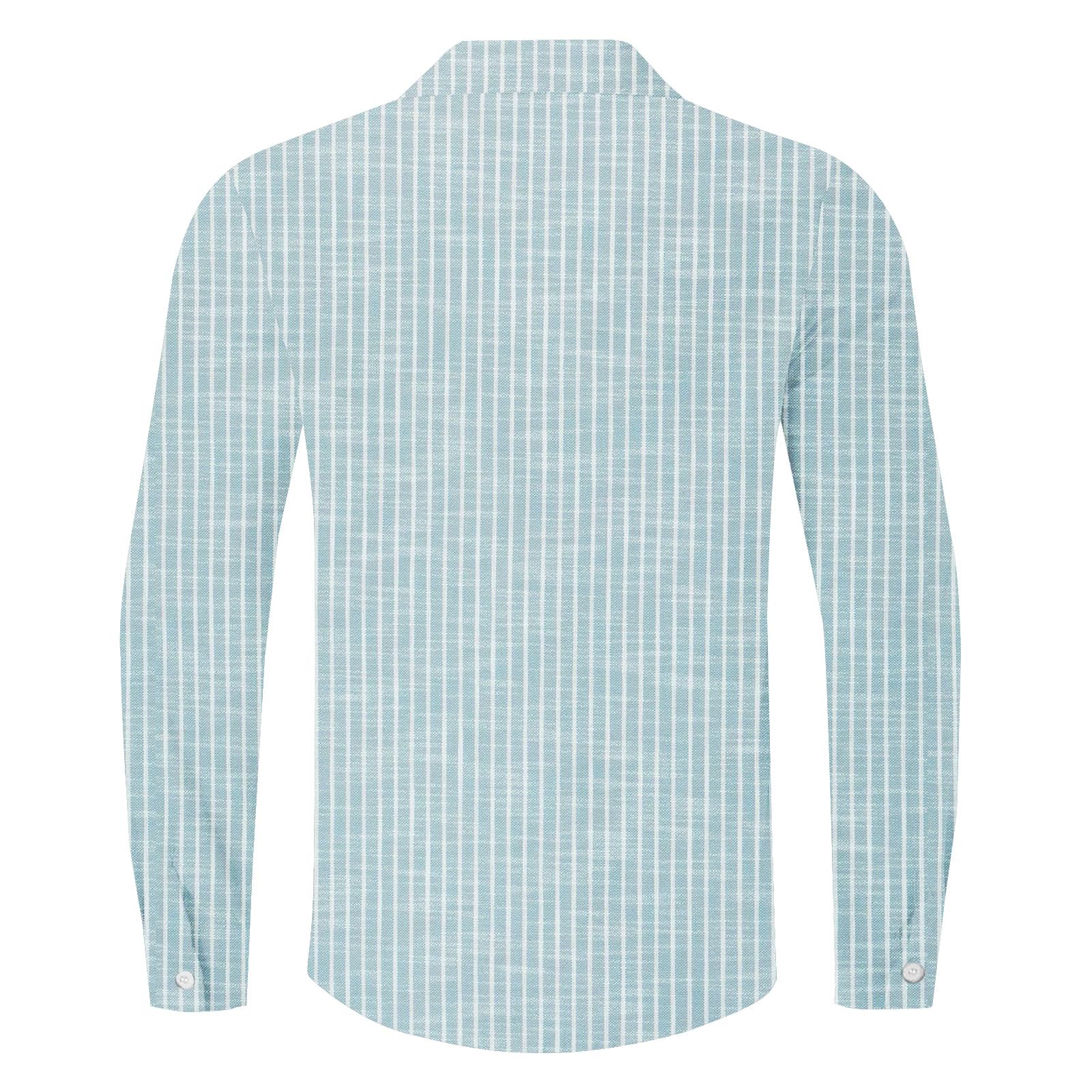 Camicia Uomo con Risvolto A Bottoni Maniche Lunghe con Motivo A Righe, Indumento Casual per Look Quotidiani