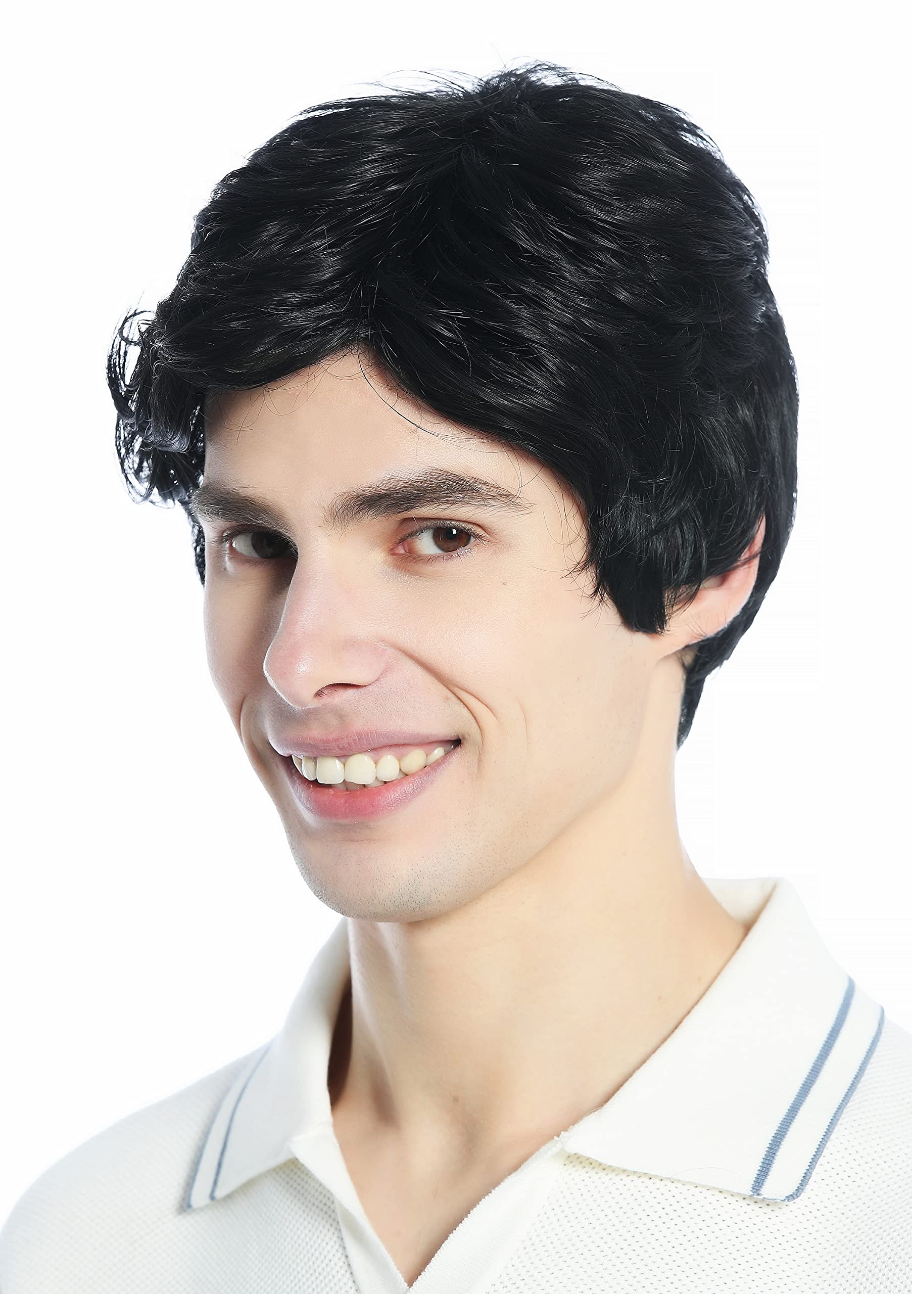 WIG ME UP - DW94A-1B Wig Men Women unisex short parting wavy black, velvet black (1B) - Image 2