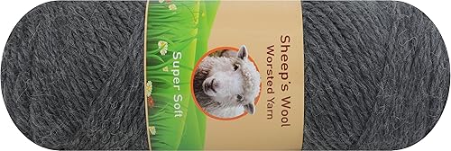 Miniatura 2 de Paquete de 3 hilos de lana de oveja para tejer y tejer ganchillo, 10.58 oz de lana de oveja de cordero