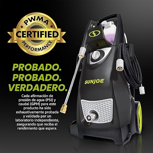 Miniatura 8 de Sun Joe SPX3000 2030 Max PSI 1.76 GPM 14.5-AMP Lavadora eléctrica de alta presión, limpieza automóviles / cercas / patios