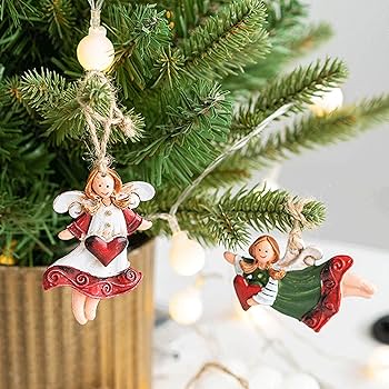 Amazon.co.jp: MrMrKura 天使 オーナメント 4個セット ツリー