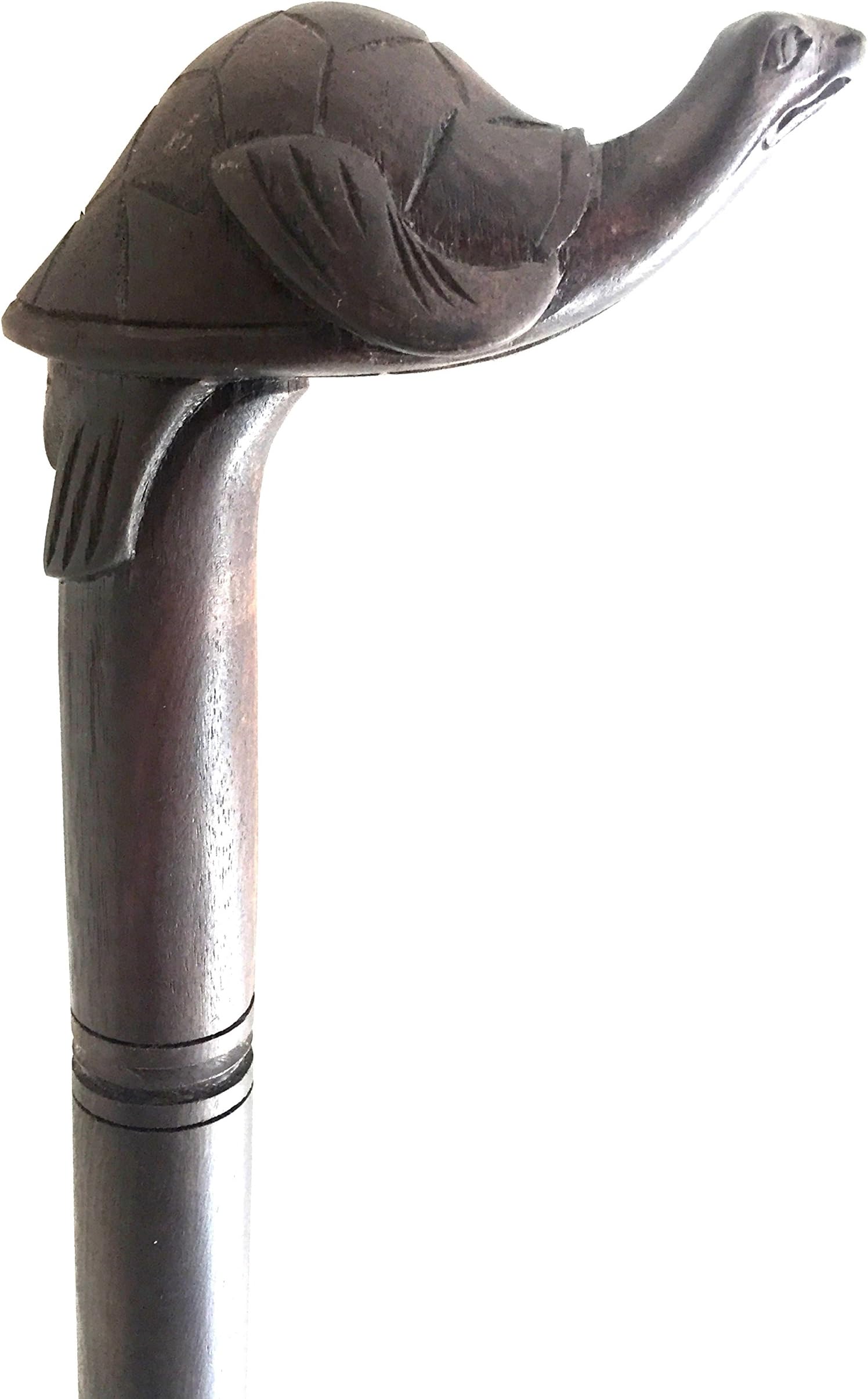 OMA Turtle Walking Stick Wooden Hand Crafted Turtle Cane Decorative Turtle Statue Home Decor