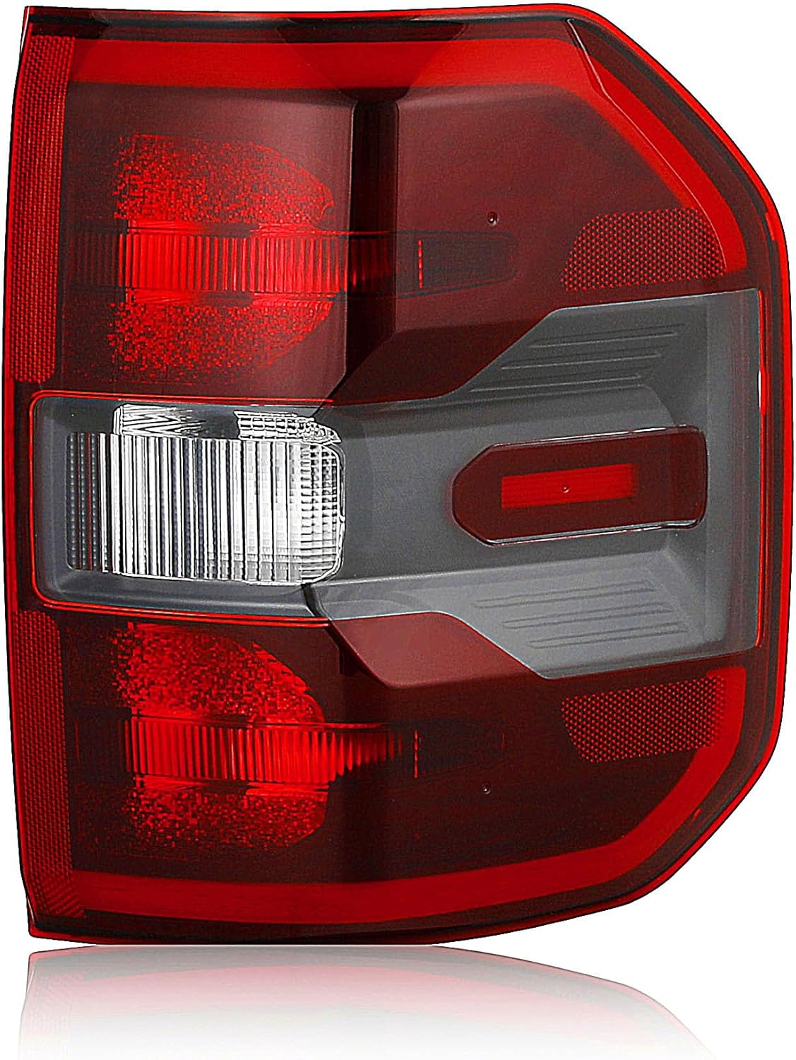 Smoked LED Tail Lights Compatible with 2022-2024 Ford Maverick Lariat, Black Taillight Rear Brake Lamp Signal Assembly Includes Light Bulb Harness Right Passenger Side NZ6Z13404B FO2801289